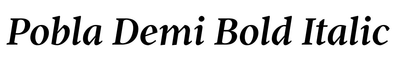 Pobla Demi Bold Italic
